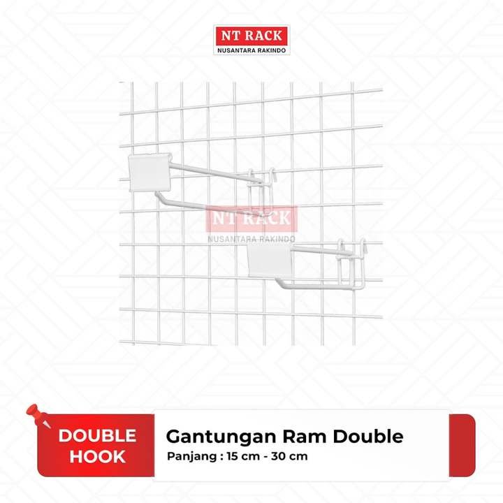 nusantara-rakindo-double-hook Double Hook Gantungan Ram Display - Gambar 1